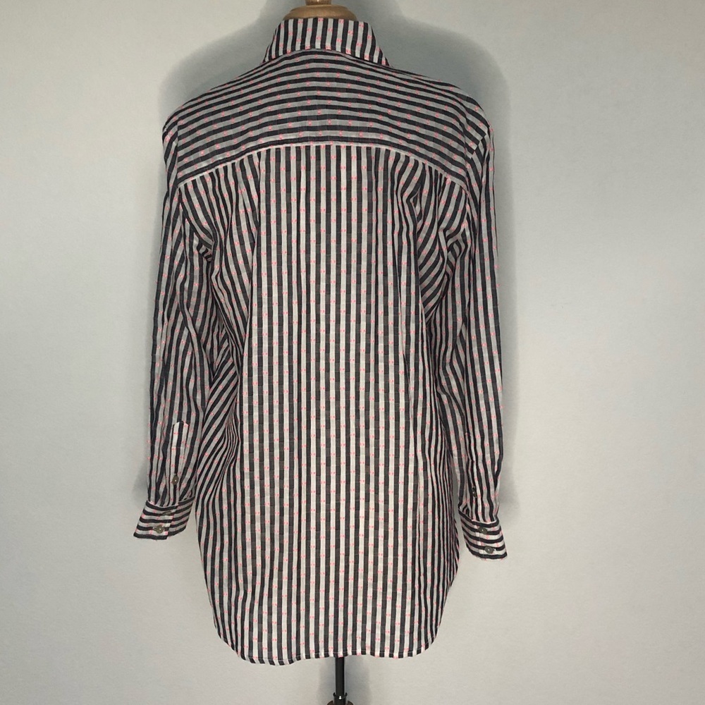 FINLEY Stripped Button-Down Shirt Size Medium - Picture 3 of 6
